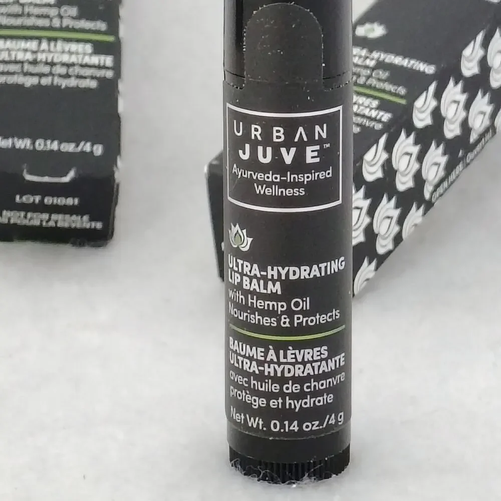 Urban Juve Ultra Hydrating Lip Balm Beeswax Nourishing 0.14oz. Lot of 2 Sealed